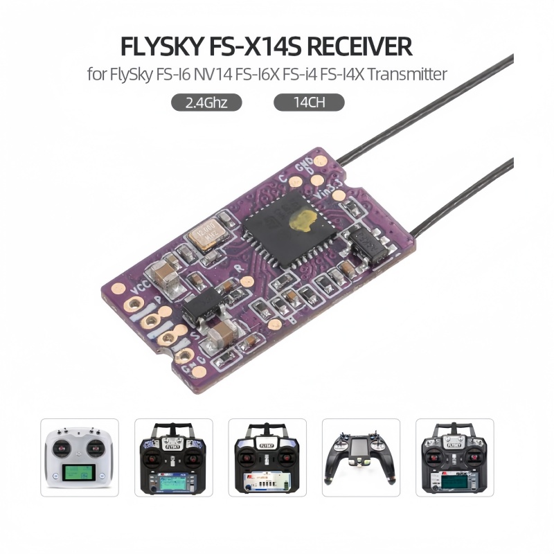 Drone Battery Plate - Flysky FS-X14S Receiver 14CH 2.4G AFHDS