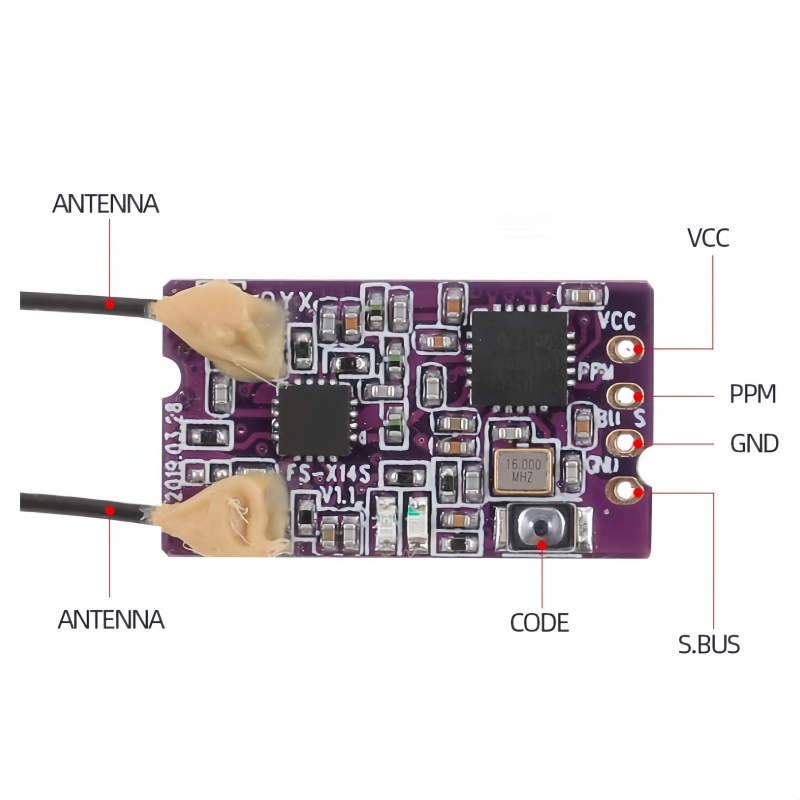 Flysky FS-X14S Receiver 14CH 2 - Drone Battery Plate recension och pris