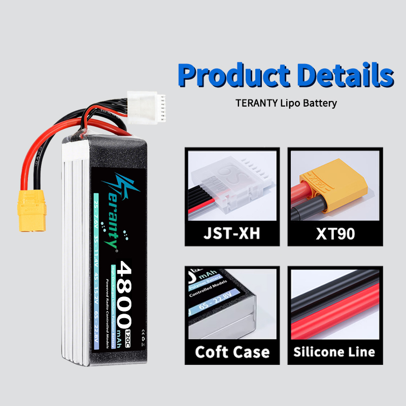 TERANTY 6S 4800mAh Lipo Batter - Drone Battery Plate recension och pris
